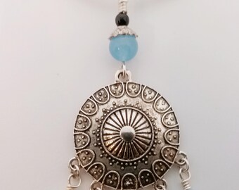 Boho Pendant Necklace - Boho Pendant - Cord Pendant Necklace - Gift for Her