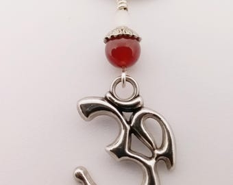 Om Necklace - Meditation Jewelry - Cord Pendant Necklace -