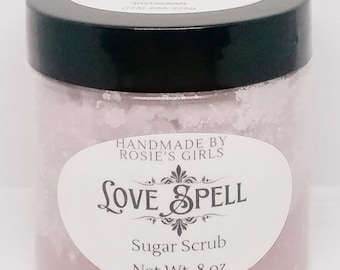 Love Spell Type Sugar Scrub - Exfoliating Body Scrub - Gift for her