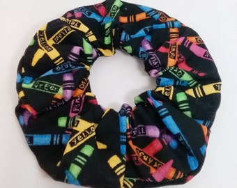 Crayons print Hair Scrunchie - Hair Ties - Hair Accessories