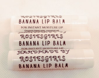 Banana Lip Balm- Moisturizing Lip Balm- Hydrating Lip Balm