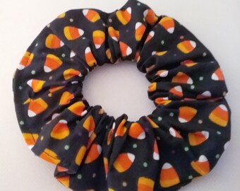 Halloween Candy Corn Themed Hair Scrunchie - Hair Ties - Hair Accessories