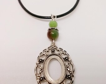 Boho Pendant Necklace - Boho Pendant - Cord Pendant Necklace -