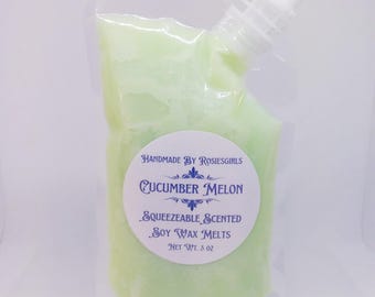 Cucumber Melon Scented Squeezable Wax Melts - Home Decor