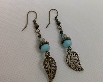 Dainty Leaf Filigree Earrings - Filigree Earrings - Boho Leaf Earrings