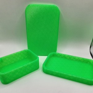 Transparent Green| Diamond Painting Tray Pet and Fall Proof Diamond Painting Accessories Drill Tray Sealed Diamond Painting Tray Lid