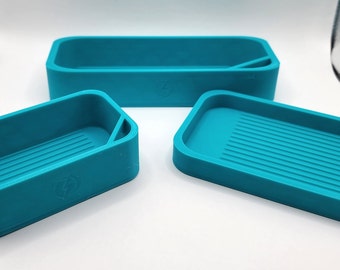 Turquoise | Diamond Painting Tray Pet and Fall Proof Diamond Painting Accessories Drill Tray Sealed Diamond Painting Tray Lid