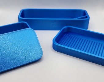Silk Blue Shimmer | Diamond Painting Tray Pet and Fall Proof Diamond Painting Accessories Drill Tray Sealed Diamond Painting Tray Lid