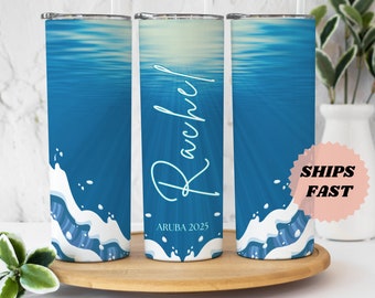 Personalized Beach Tumbler: Girls Trip Vacation Tumbler