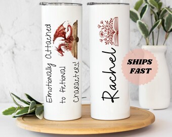 Dragon Book Lover Cup: Fictional Characters Gift with Lid & Straw