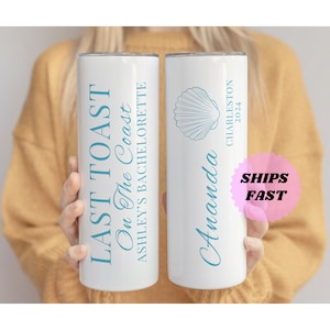 Coastal Bachelorette, Bachelorette Tumbler Gift, Bachelorette Tumblers, Last Toast Bachelorette Party, Costal Bachelorette Party