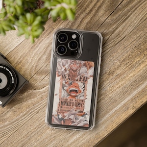 Luffy One Piece Wanted Pirate Clear Phone Cases - Anime Style, Perfect for Gifts, Collectibles, and Everyday Use, Cool Accessories for Fans