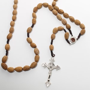 Olive Wood Rosary Beads: Handmade Christian Prayer Rosary, Blessed in Jerusalem