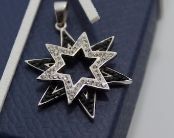 Christmas Silver Star of Bethlehem Pendant