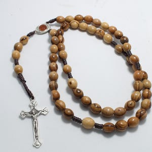 Handmade Olive Wood Rosary in Box from Jerusalem Blessed at Holy Sepulchre Catholic Prayer Beads Holy Land Religious Gift Special Gift