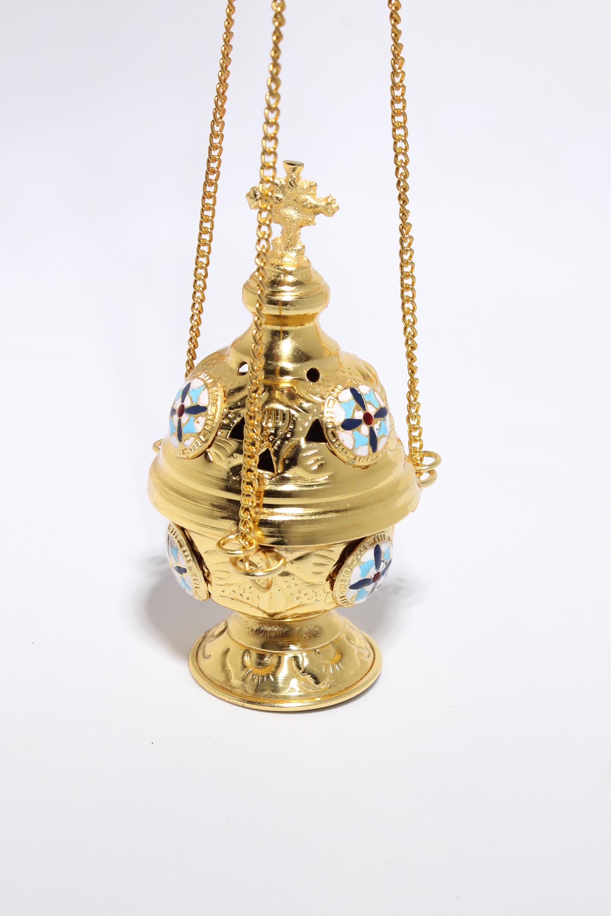 Small Hanging Brass Incense Burner From Jerusalem Christian Censer With ...