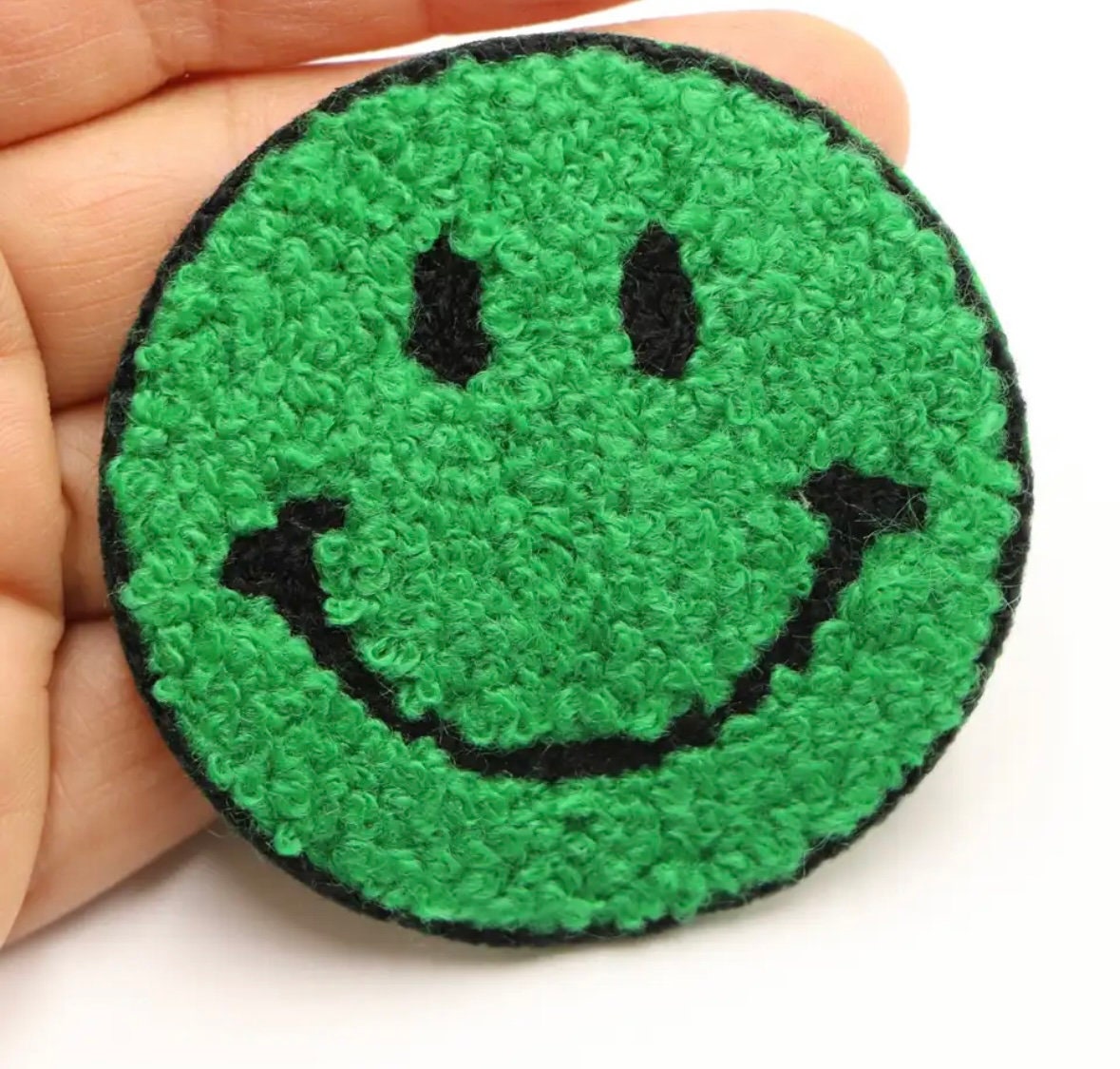 Smiley Face Patch Chenille Smiley Face Patch Iron on Smiley Face Patch