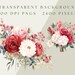 Valentine Watercolor Flowers Clipart Pack. Valentines Day Flower Images ...