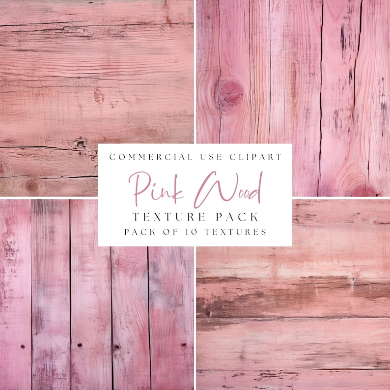 Pink Distressed Wood Texture Pack. Wood Grain Background. JPEG Images