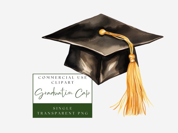 Graduation Tassel Clipart. Watercolor 2024 Graduation Cap PNG. College University High School. Hat & Gown. Commercial Use. Instant Download.