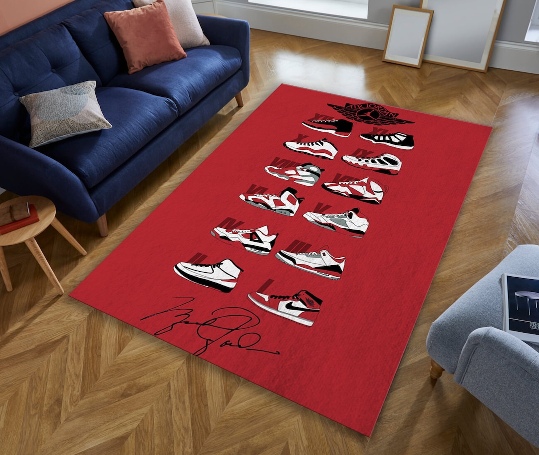 Air Jordan Rug Basketball Carpet Basketball Shoes Rug Etsy