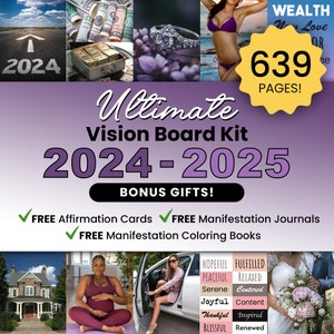 Vision Board Printable Kit 39 Cards. Affirmation Cards Printable. Printable  Affirmation Cards. Printable Affirmations. 2024 Vision Board. 