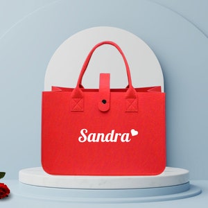 Personalized felt bag with name, personalized felt bag, gift ideas for women, birthday gift, gifts for birthdays, JGA