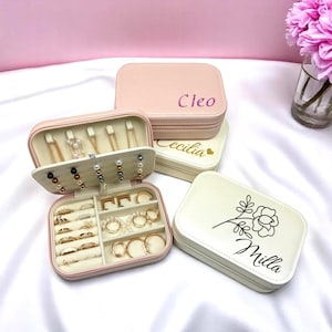 Personalized jewelry box with name | Travel jewelry box | Jewelry box | Gift ideas for women | Birthday gifts | JGA