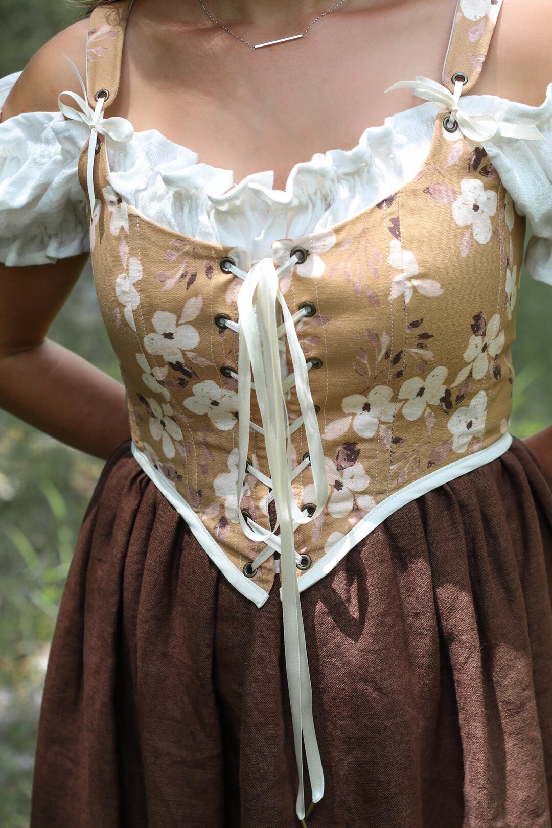 Custom Cottagecore Corset: Modern Renaissance Faire Stay - Etsy