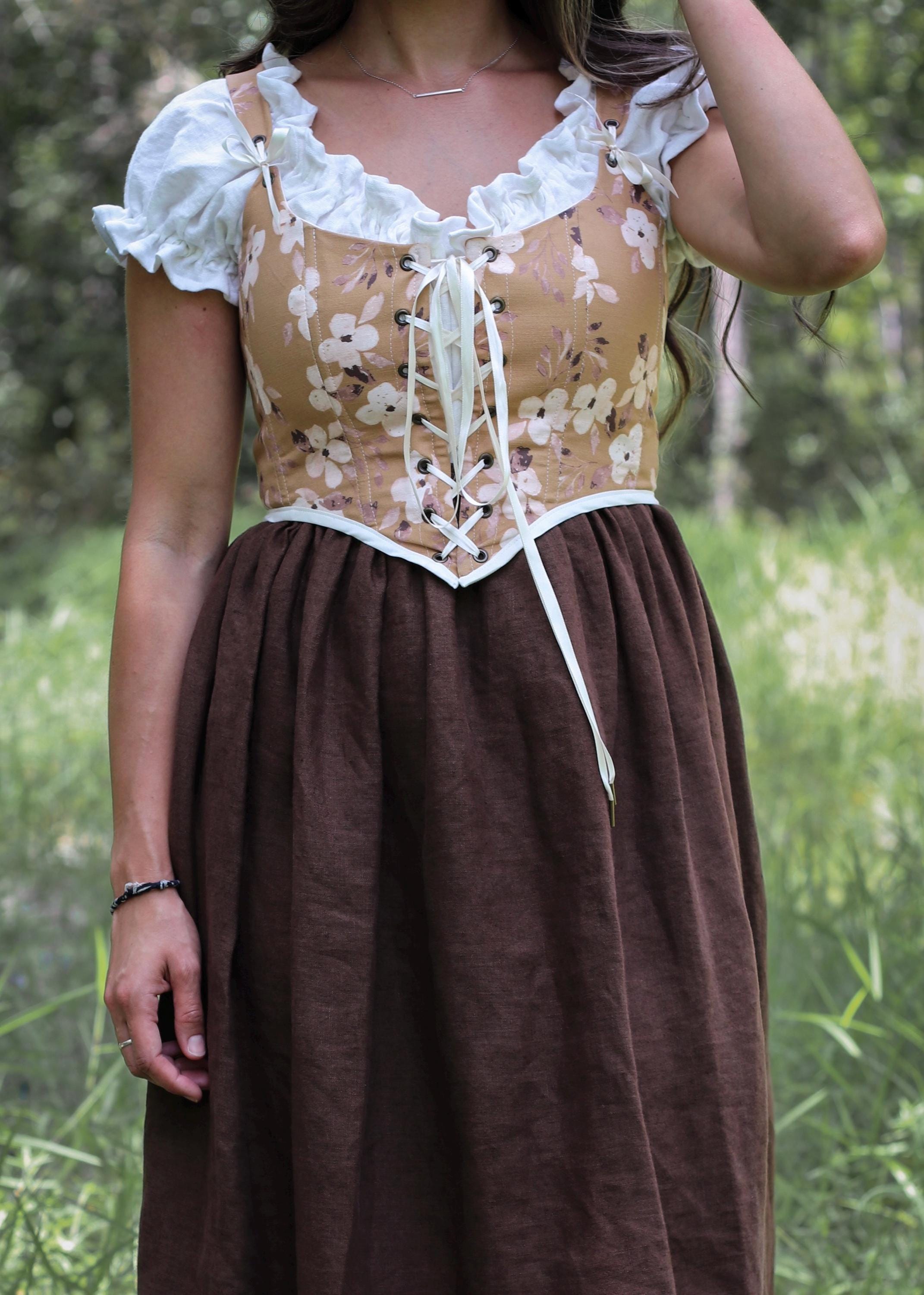 Custom Cottagecore Corset: Modern Renaissance Faire Stay - Etsy