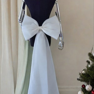 Organza wedding bow, bridal bow, dress bow, detachable bow, oversized bow, simple bow