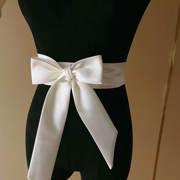 Extra long women's ribbons, wedding accessories, women's belts, bow belts, satin wedding belts, custom belts, dress belts