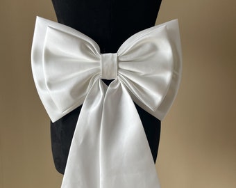 Double bow, bar mitzvah bow, detachable bow, church wedding bow, skirt bow, bridal accessories, wedding accessories