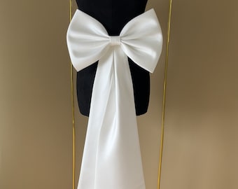 Satin Wedding Dress Bow: Bridal Sash Belt Accessory