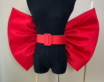 Extra large bow, giant bow, belt bow, red bow, dress bow, wedding bow