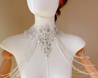 Hochzeit Braut Epauletten, Spitze Braut Epaulette Ärmel, Kristall Schulter Halsketten, Hochzeitsaccessoires, Strass Epauletten, Halsketten