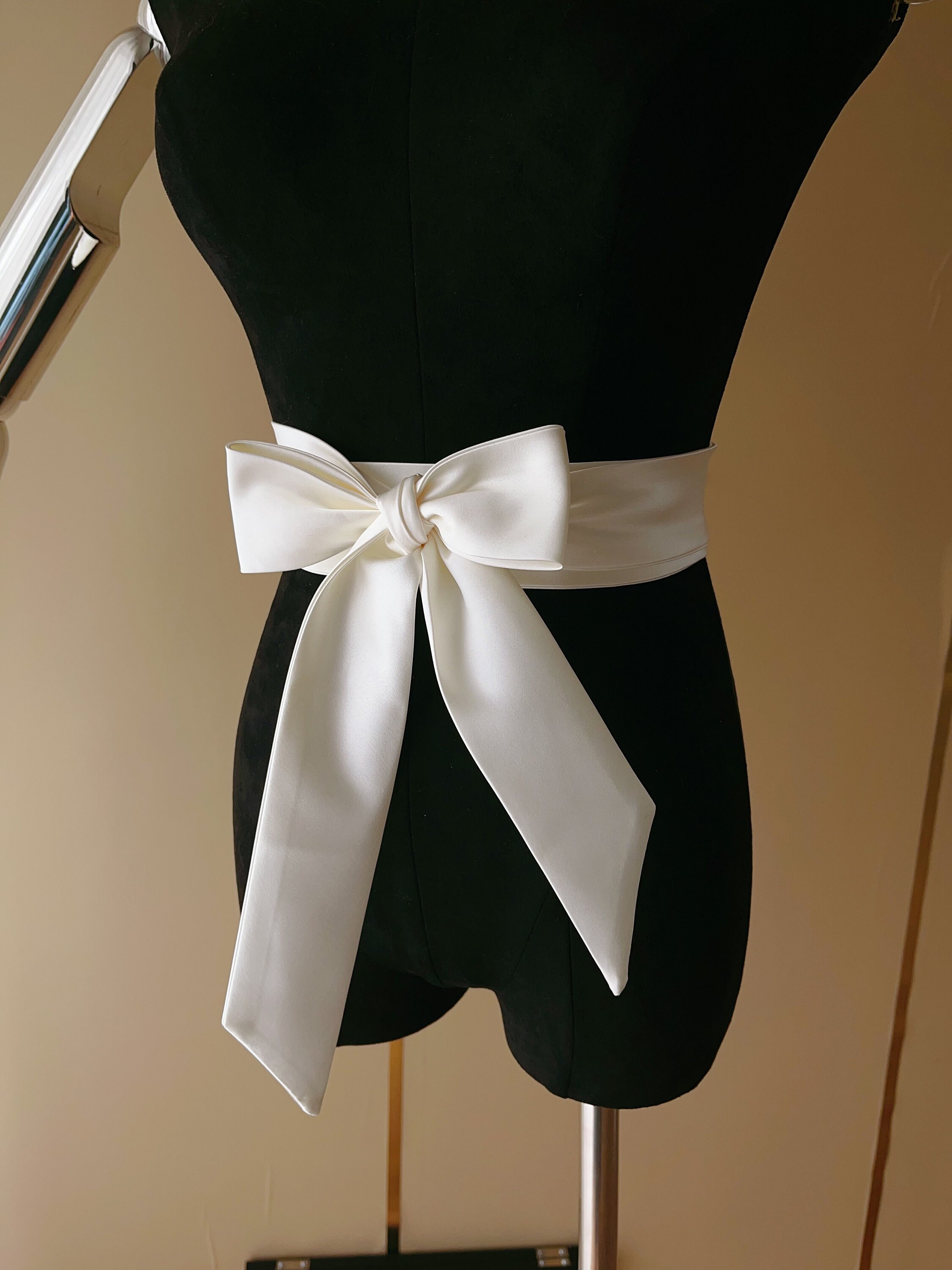 Satin Bow Belt: Extra Long Wedding Ribbon Accessory - Etsy