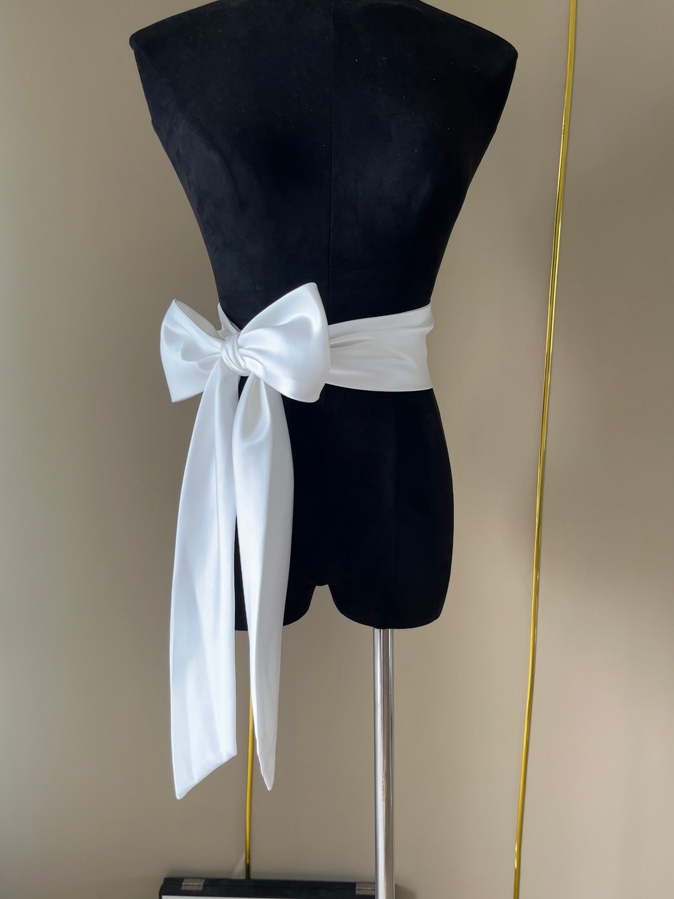 satin bow belt for dress Rosalie Bow Belt | Duchesse Satin Elegance