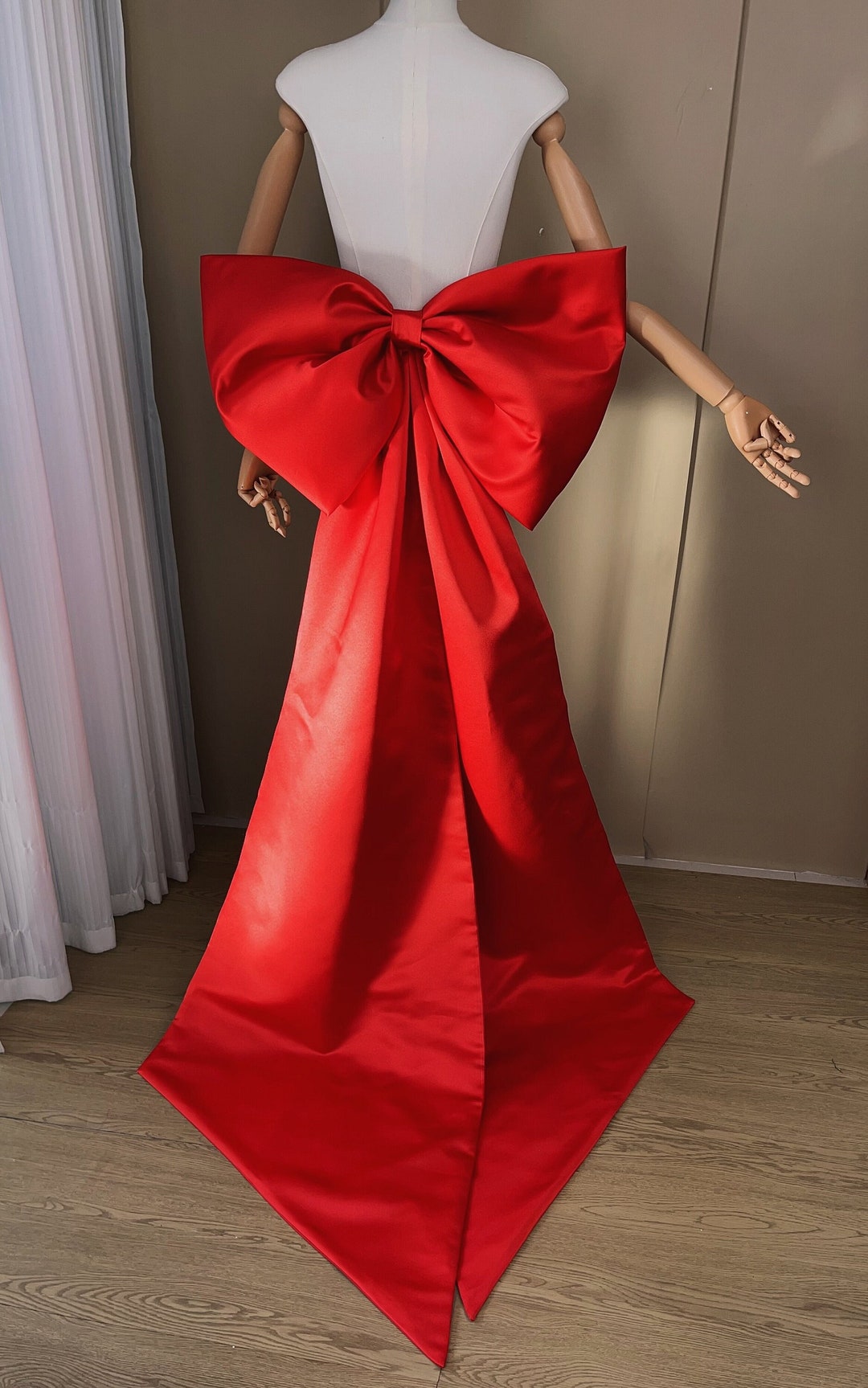 red bow for dress Bethany Satin Mini (Red) Medium this dress feels as luxurious as it looks Oshhni Large Detachable Satin Bow