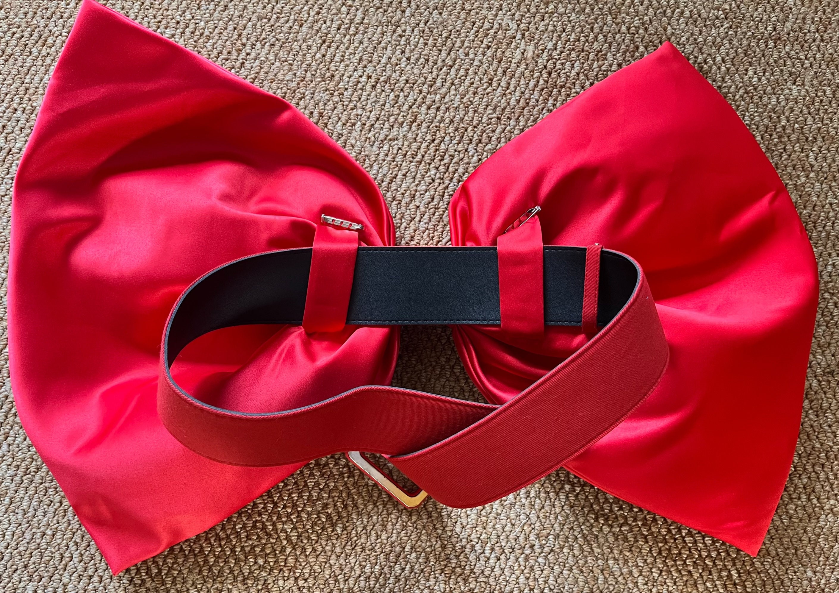 big red bow for dress Big Ball Gowns: Fuchsia Red Satin Evening Dress, Sweetheart Neckline Overskirt, Long Formal Pageant Dresses , Red Plus Size Ball Gown