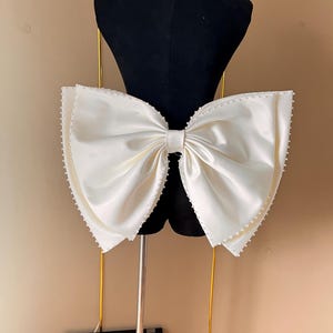 Women&#39;s satin bows, detachable bows, pearl bows, bridal wedding bow accessories, wedding bridesmaid bows,