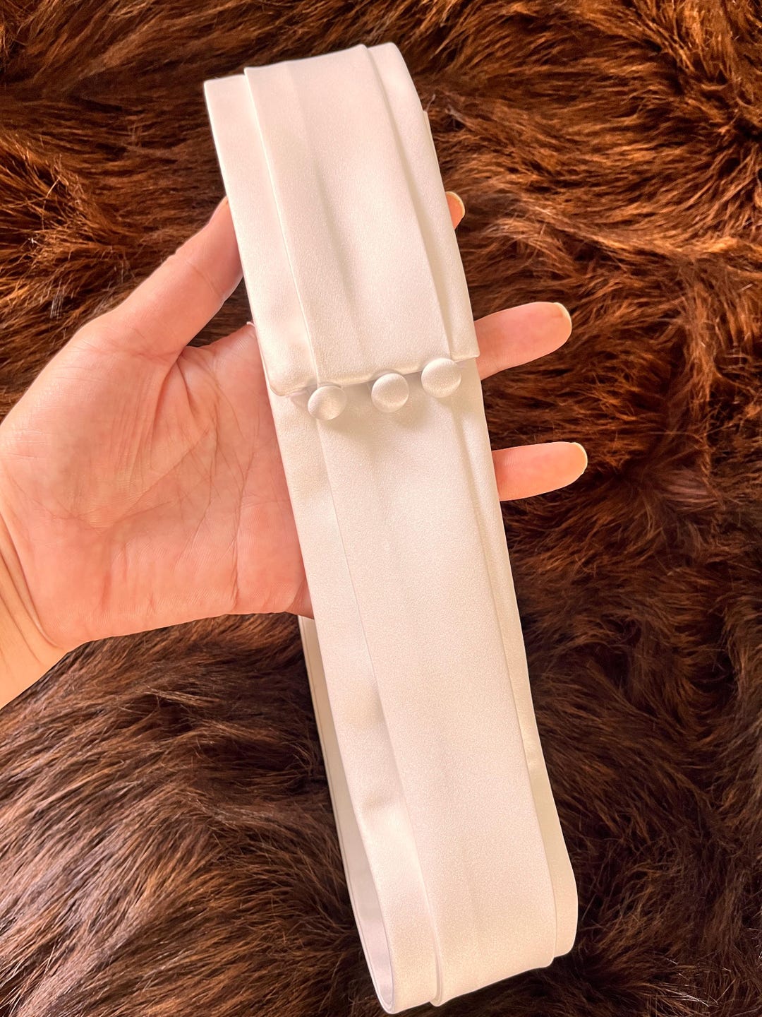 Ivory Satin Double Belt: Women's Wide Dress Belt - Etsy