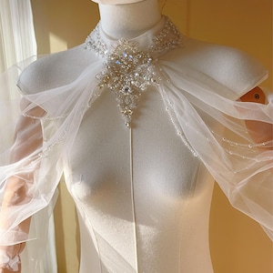 Chaîne d'épaule en cristal, chaîne d'épaule de mariée, chaîne de couvre-bras, chaîne de robe de mariée, accessoires de mariage, collier de cristal