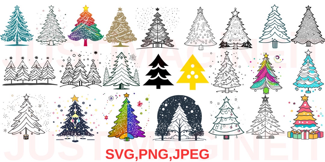 Christmas Tree SVG Bundle | Christmas SVG PNG Jpeg | Christmas Clipart ...