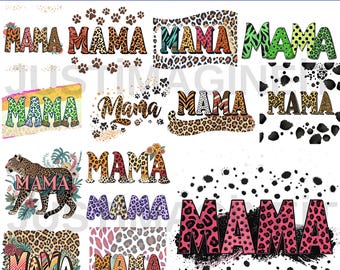 Leopard Mama SVG, Retro Boho Mom Shirt Design (Digital Cut File)