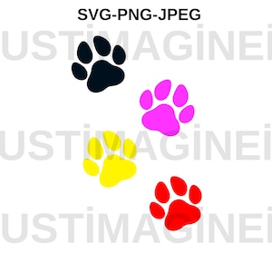 Hond pootafdrukken Svg, hond Svg, poot SVG, dierlijke poot Svg, dierlijke Svg, hond pootafdruk, pootafdruk, dierenprint, gesneden bestanden voor Cricut, silhouet