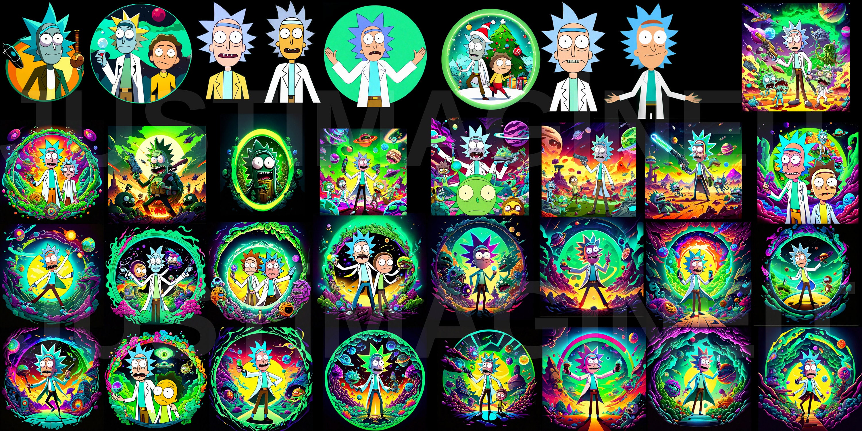 Rick & Morty RGB Animated wallpaper 4k 