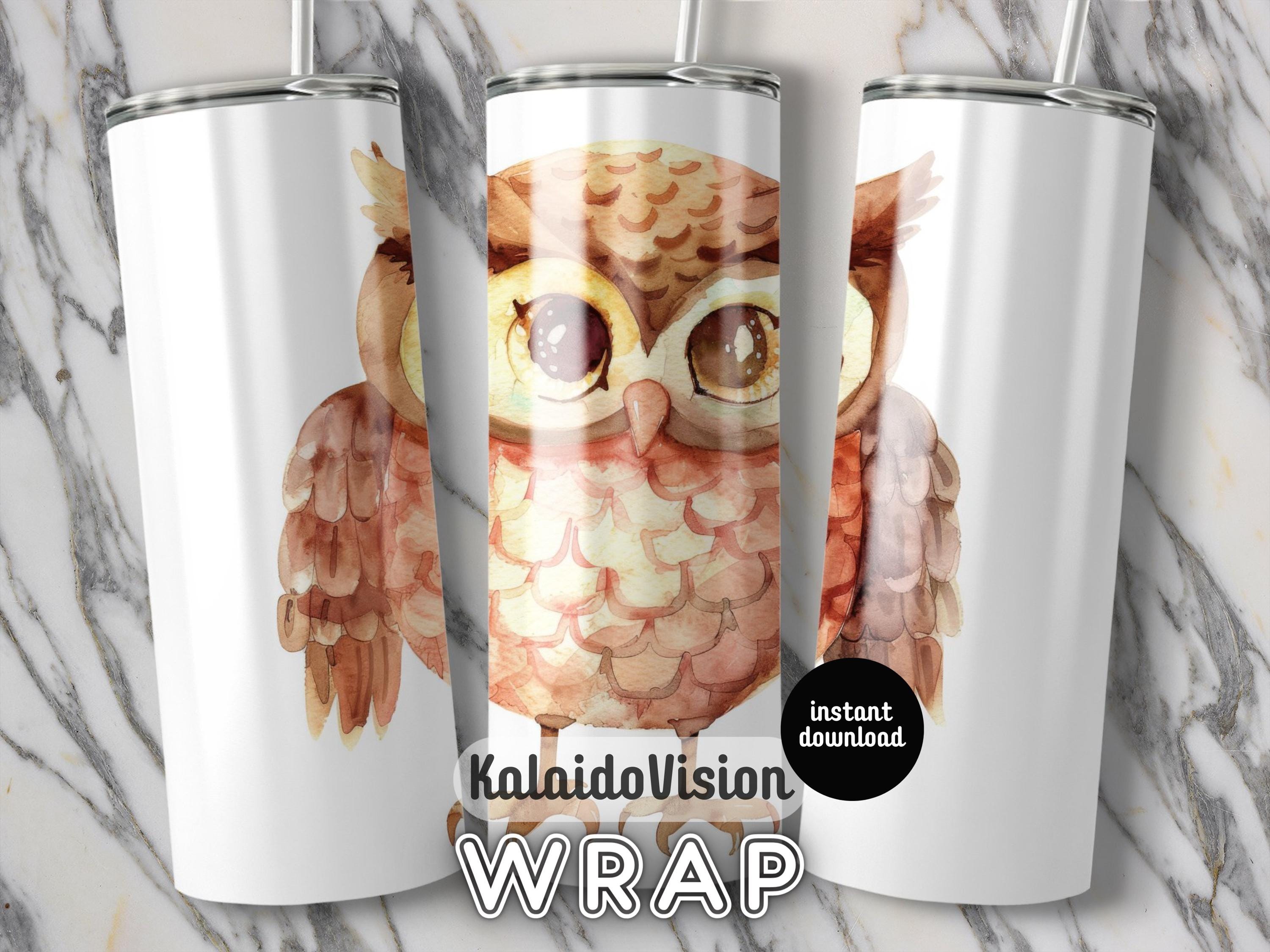 Owl 20oz Tumbler Wrap Digital Download Cute Owl PNG Instant Download for Owl Lovers Perfect for Tumb