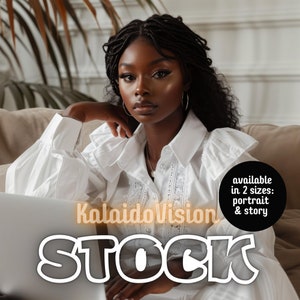 Melanin AI-Image, High-Quality Luxury Woman Stock Photo, Aesthetic Black Girl, Faceless Marketing, Digital Girl Boss Social Media