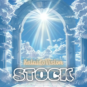 Heavenly White Clouds AI Art Christian Funeral White Clouds Heaven Memorial Background Digital Downloadable Instant PNG Download